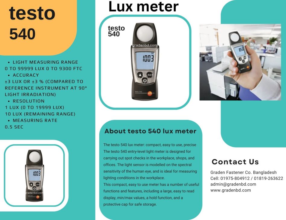 testo 540 lux meter 